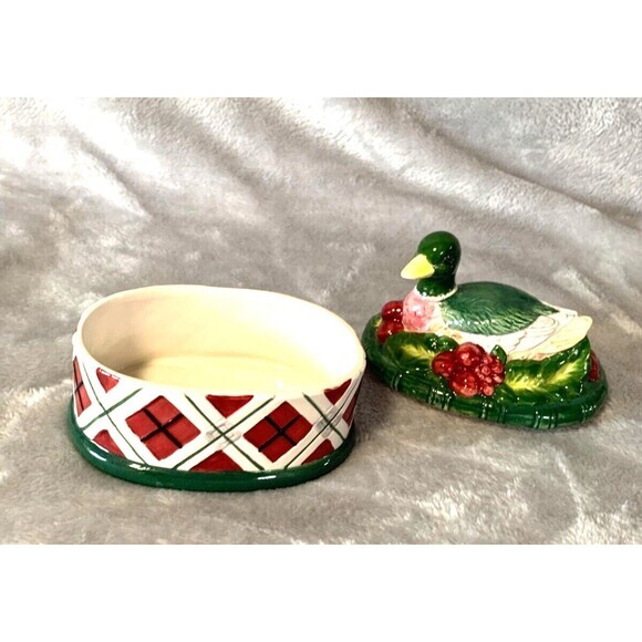 Noritake ROYAL HUNT Ceramic Mallard DUCK Candy BOX 2002 Excellent Vintage - Picture 3 of 16